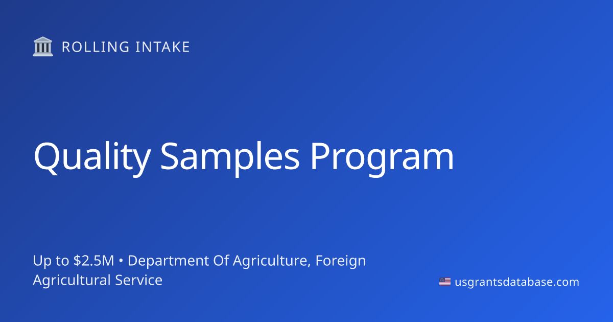 Quality Samples Program | Check Eligibility 2026